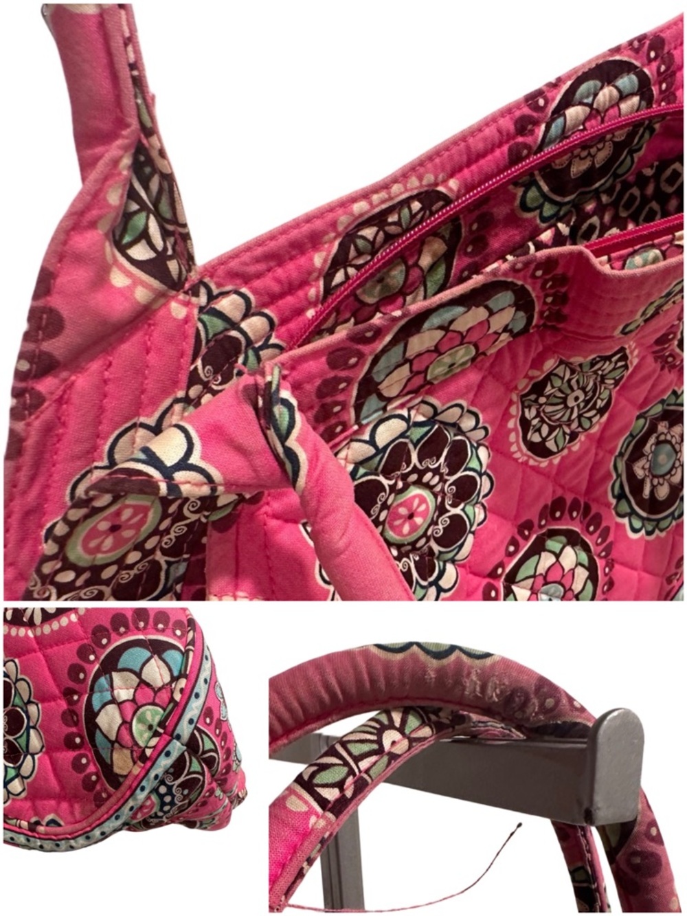Vera Bradley Pink Floral 8-Piece Women’s Bag Set - Mixed Floral Prints - Picture 10 of 16
